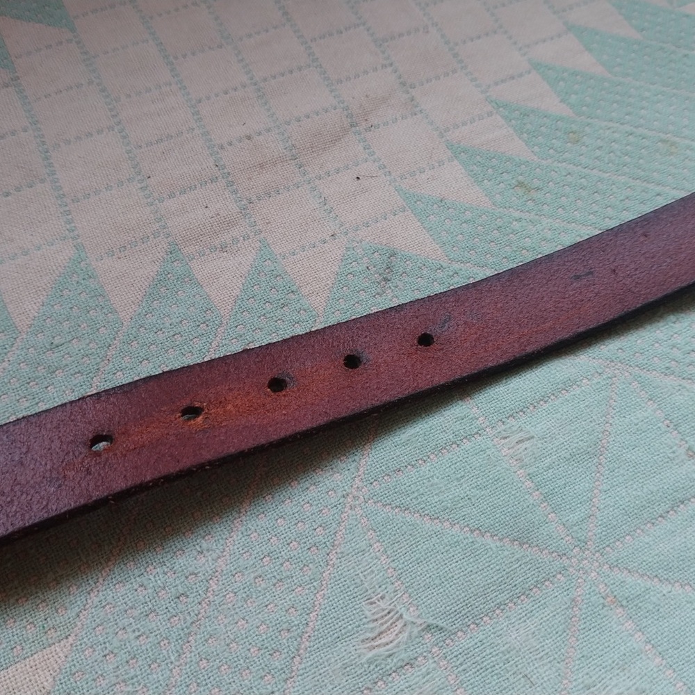 Vintage Sport'n Leather Brown Leather Concho Belt - Picture 4 of 7